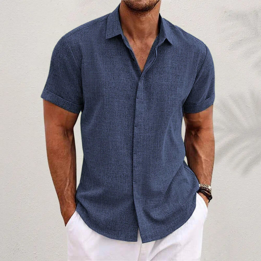 Classic Collection | Men's Dress Shirt with Short Sleeves & Point Collar | Versatile Style for Casual and Smart-Casual Wear
