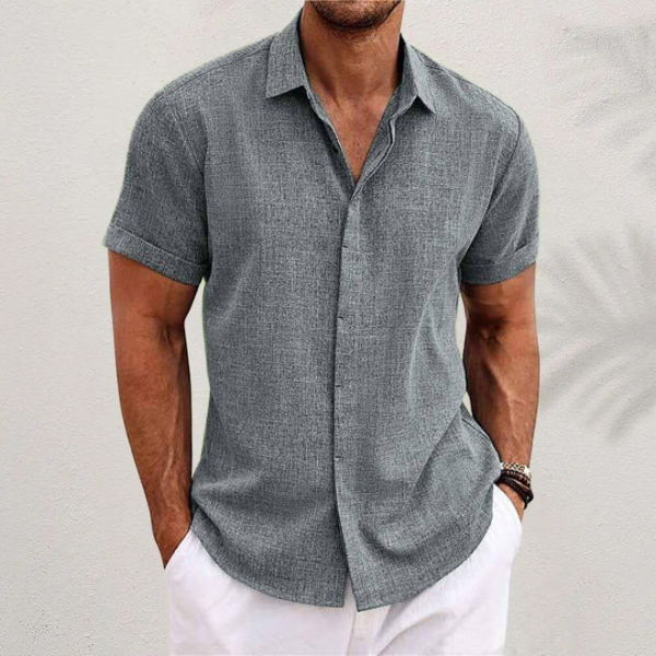 Classic Collection | Men's Dress Shirt with Short Sleeves & Point Collar | Versatile Style for Casual and Smart-Casual Wear