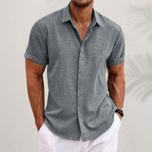 Classic Collection | Men's Dress Shirt with Short Sleeves & Point Collar | Versatile Style for Casual and Smart-Casual Wear