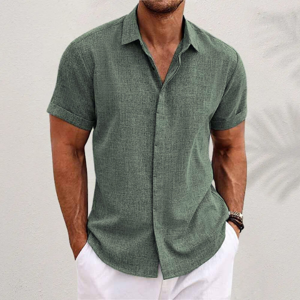 Classic Collection | Men's Dress Shirt with Short Sleeves & Point Collar | Versatile Style for Casual and Smart-Casual Wear