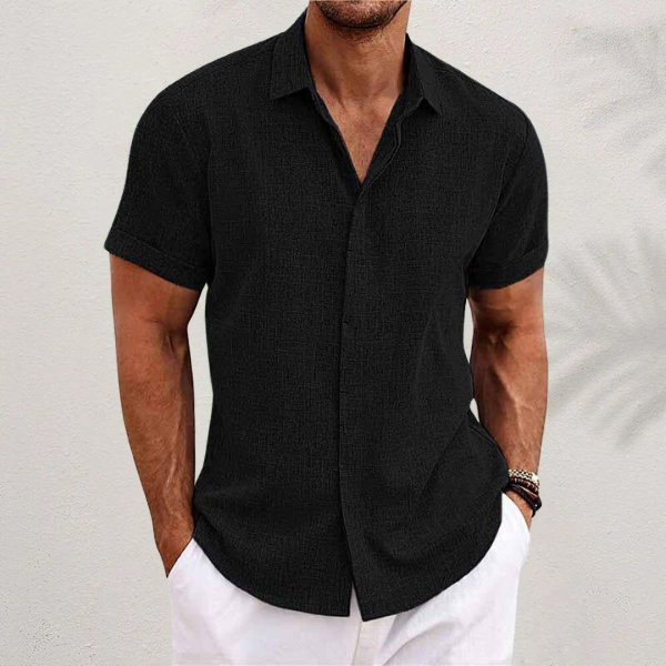 Classic Collection | Men's Dress Shirt with Short Sleeves & Point Collar | Versatile Style for Casual and Smart-Casual Wear