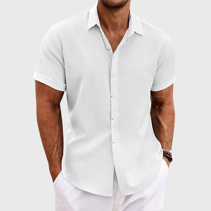 Classic Collection | Men's Dress Shirt with Short Sleeves & Point Collar | Versatile Style for Casual and Smart-Casual Wear