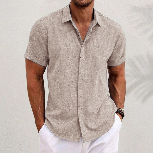 Classic Collection | Men's Dress Shirt with Short Sleeves & Point Collar | Versatile Style for Casual and Smart-Casual Wear