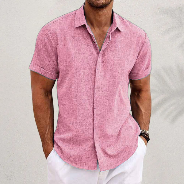 Classic Collection | Men's Dress Shirt with Short Sleeves & Point Collar | Versatile Style for Casual and Smart-Casual Wear