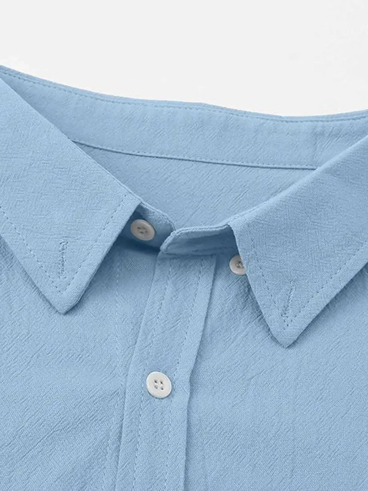 Classic Cotton | Men's Long Sleeve Shirt with Stylish Stand Collar | Comfortable Fit for Everyday Wear