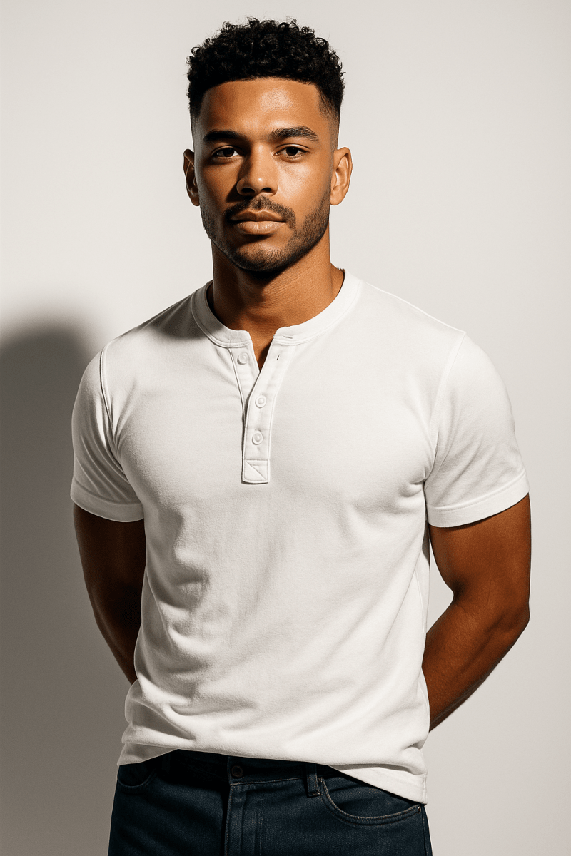 Classic Henley Collection | Men's T Shirt with Button Placket | Casual Comfort for All-Season Wear