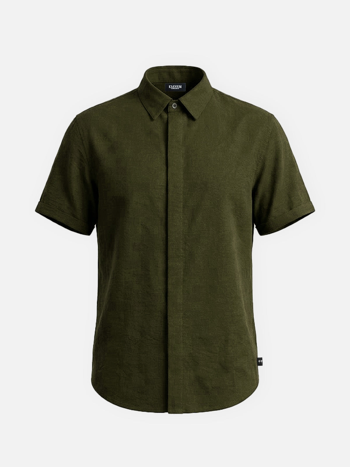 Classic Linen Cotton Blend Short Sleeve Shirt with Breathable Fabric for Warm Weather Comfort