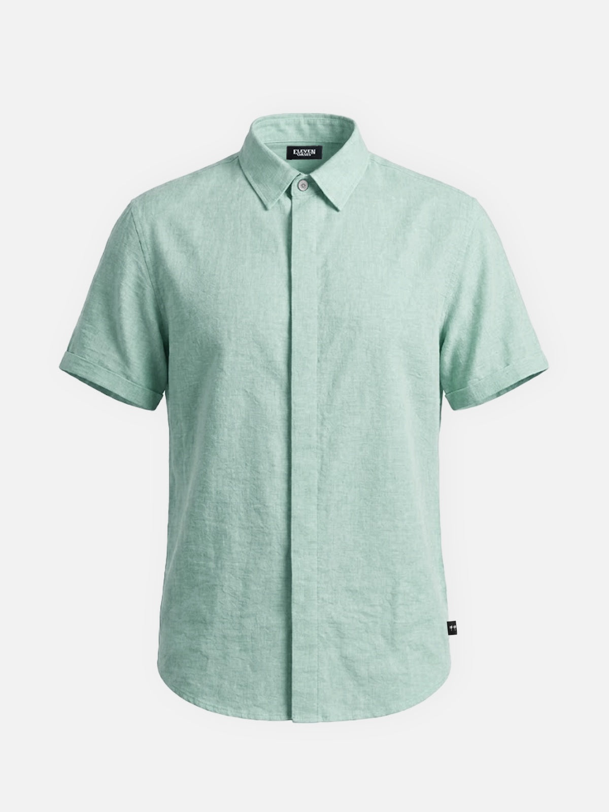 Classic Linen Cotton Blend Short Sleeve Shirt with Breathable Fabric for Warm Weather Comfort