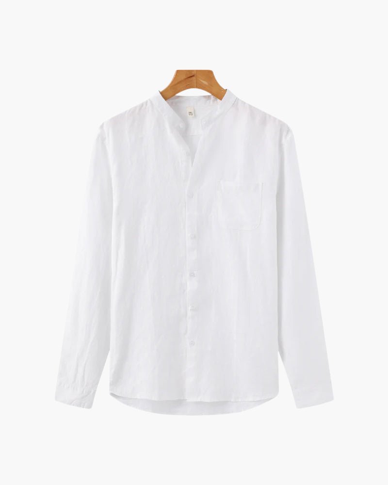 Classic Linen | Men's Dress Shirt with Button Front & Chest Pocket | Timeless Style for Everyday Wear