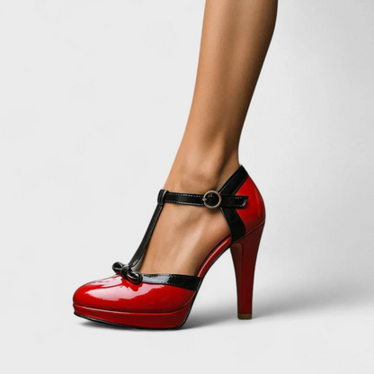 Darlene | Women's Black Heels with Cushioned Insole & Stable Heel | Stylish Comfort for All-Day Wear