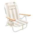 Deluxe Backpack Beach Chair — Adjustable Recline with Cooler Pocket
