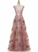 Elegant A-Line Floral Sequin Lace Dress with Sweetheart Neckline | Formal Wedding Guest Dresses for Mothers of the Bride