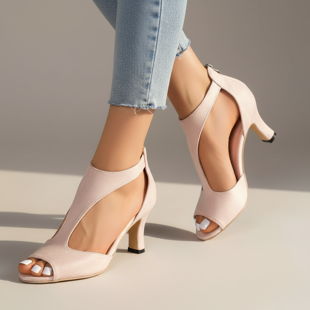 Women's Black Supportive Orthopedic Heels | Zyla