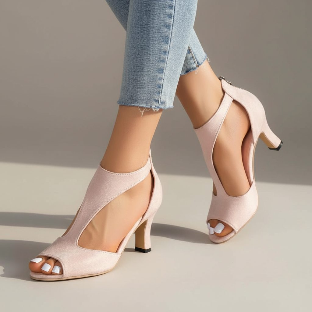 Women's Black Supportive Orthopedic Heels | Zyla
