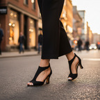Women's Black Supportive Orthopedic Heels | Zyla