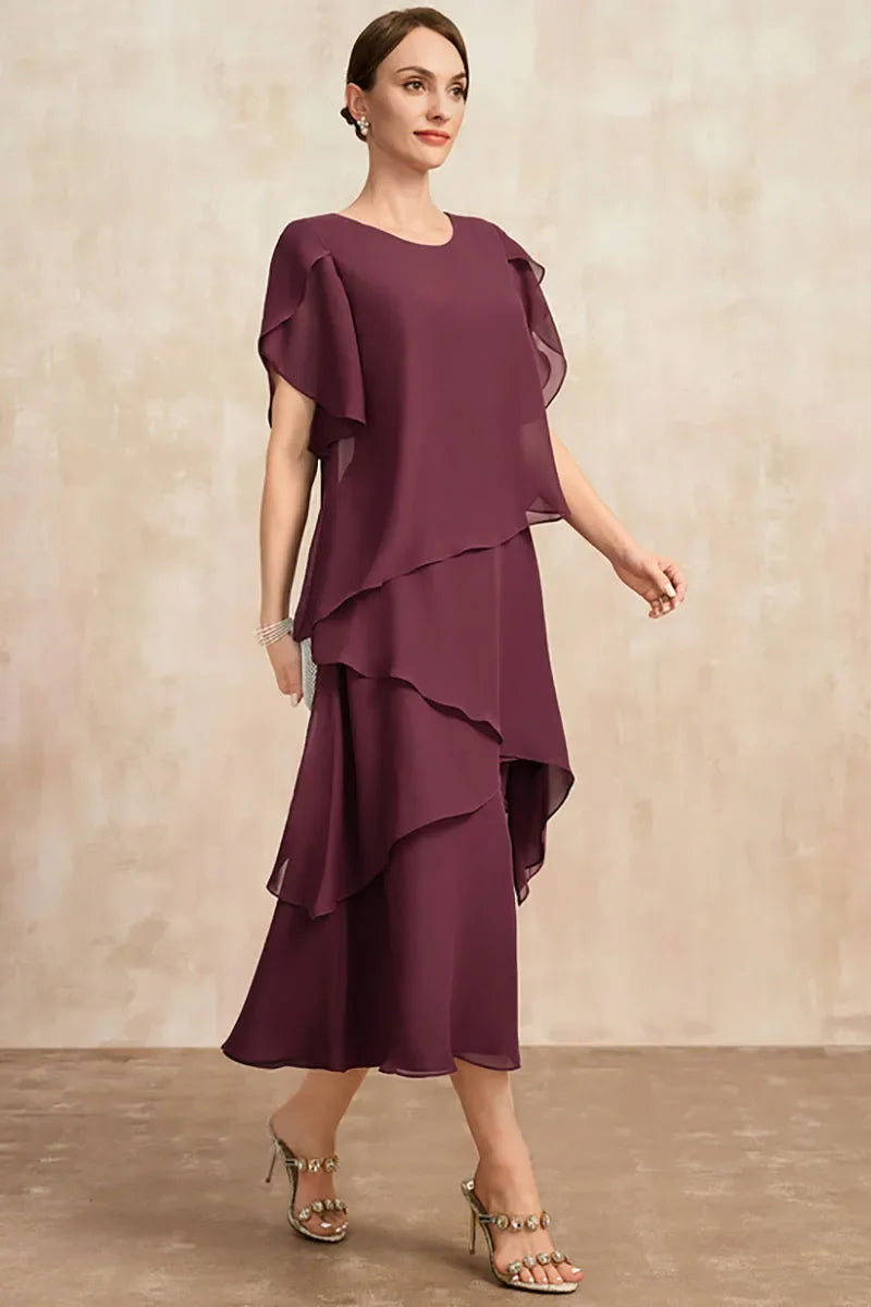 Elegant Chiffon Dress | Women's Wedding Guest Dress with Flattering Silhouette | Lightweight Summer Style for Effortless Elegance