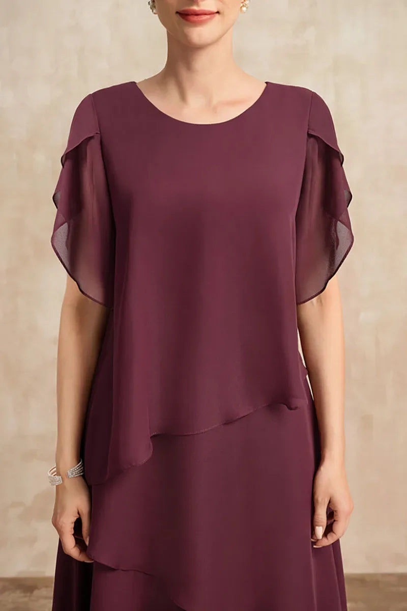 Elegant Chiffon Dress | Women's Wedding Guest Dress with Flattering Silhouette | Lightweight Summer Style for Effortless Elegance