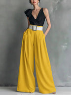 Elegant Collection | Women's Wide Leg Pants with High Waist Design | Lightweight Fabric for All-Day Comfort