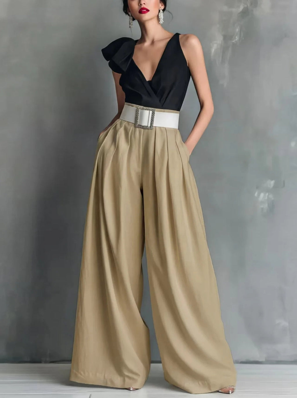 Elegant Collection | Women's Wide Leg Pants with High Waist Design | Lightweight Fabric for All-Day Comfort