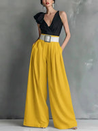 Elegant Collection | Women's Wide Leg Pants with High Waist Design | Lightweight Fabric for All-Day Comfort