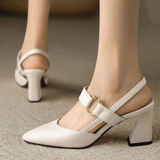 Elegant Comfort | Women's Black Heels with Orthopedic Design | All-Day Support for Effortless Style
