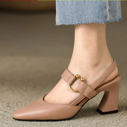 Elegant Comfort | Women's Black Heels with Orthopedic Design | All-Day Support for Effortless Style
