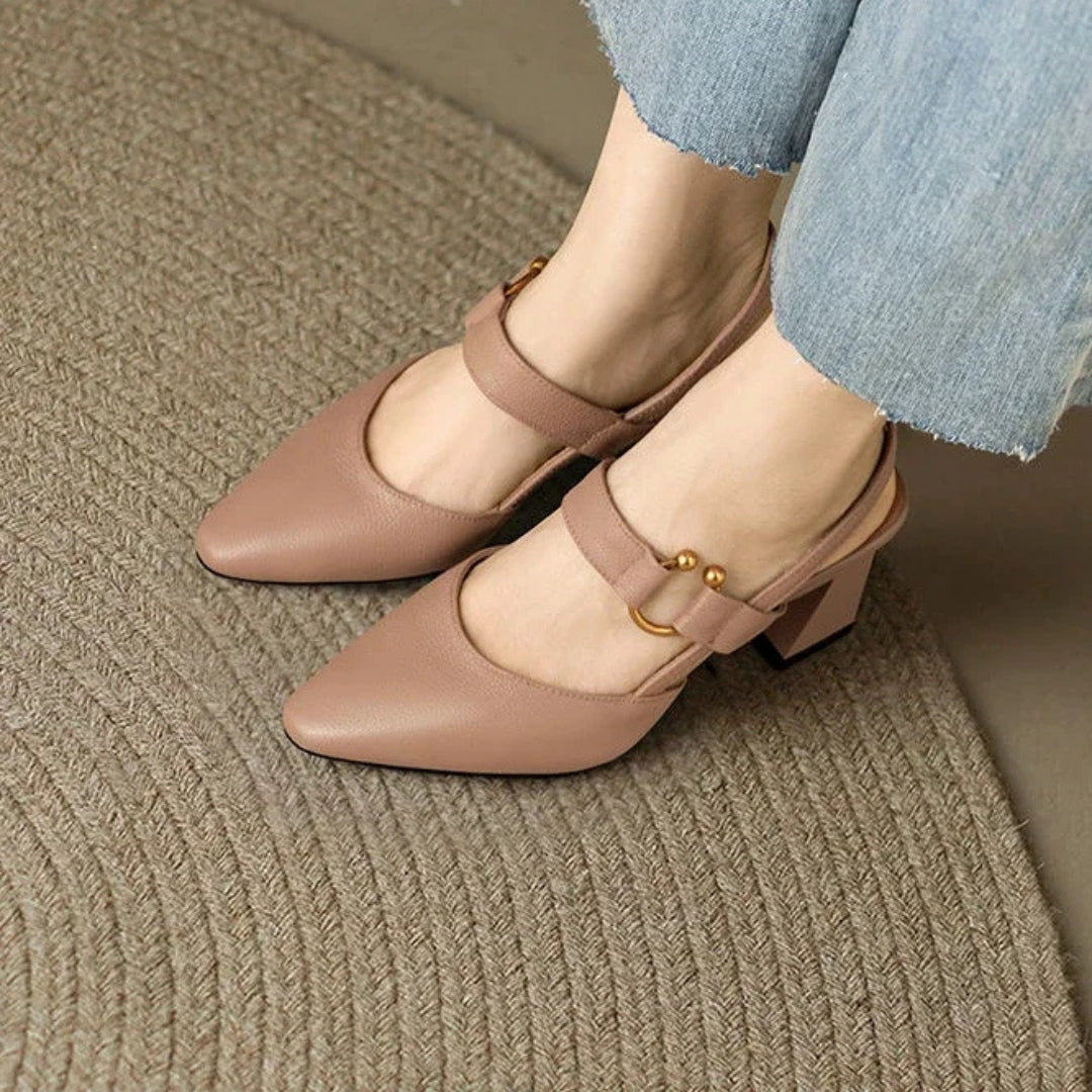 Elegant Comfort | Women's Black Heels with Orthopedic Design | All-Day Support for Effortless Style