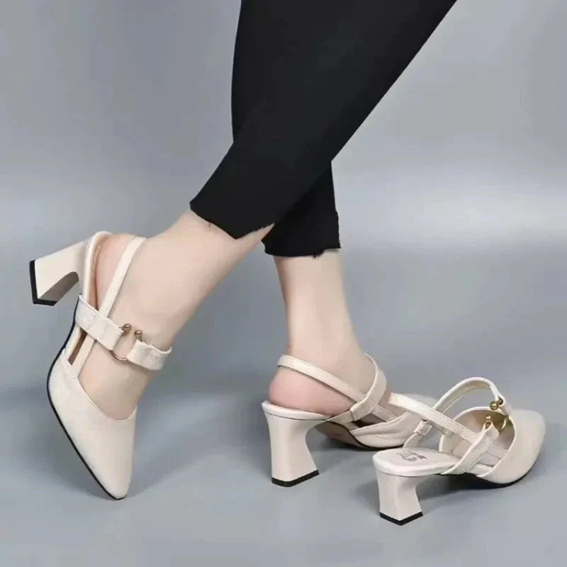 Elegant Comfort | Women's Black Heels with Orthopedic Design | All-Day Support for Effortless Style