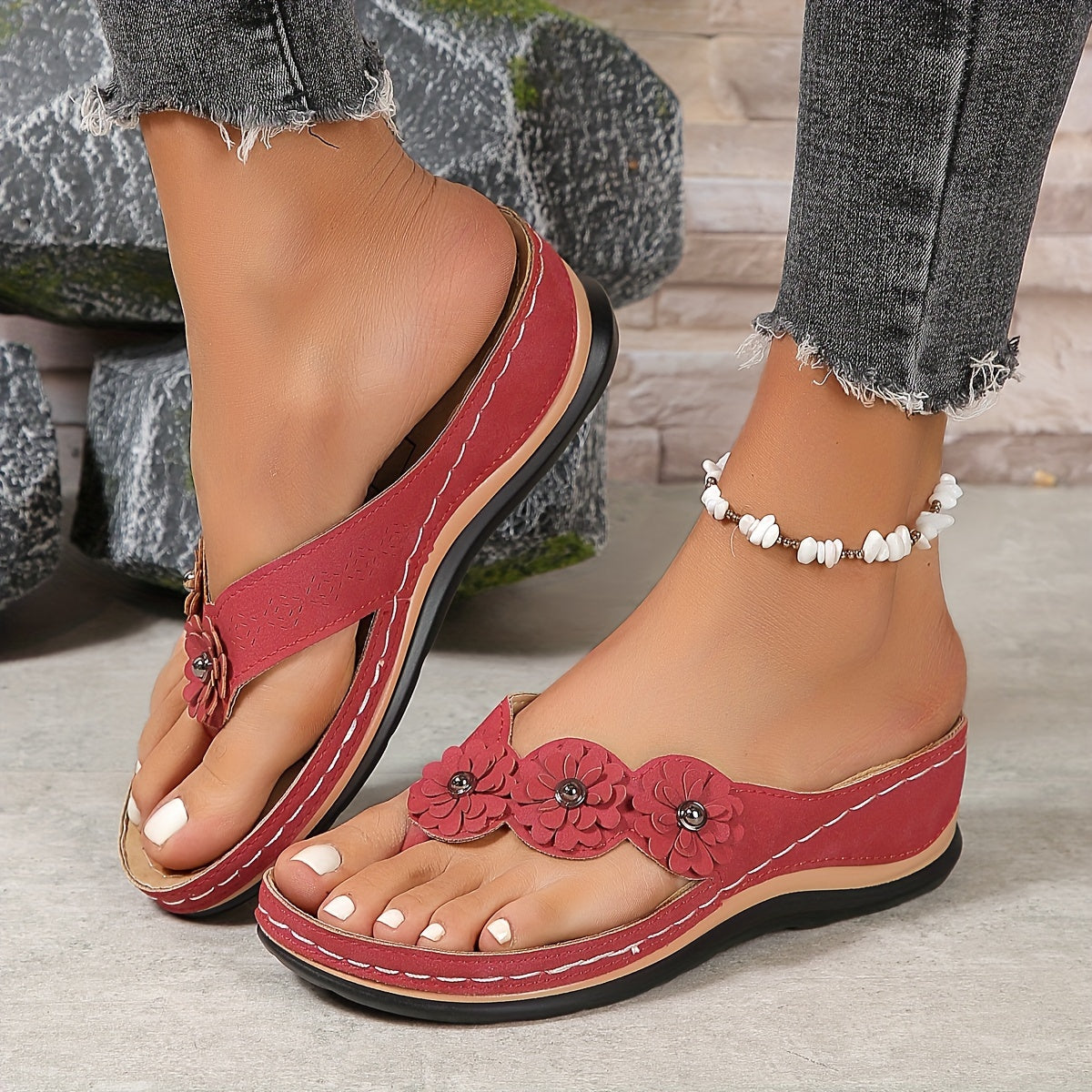 Elegant Comfort | Women's Orthopedic Slip-On Sandals with Cushioned Insole | Stylish Support for All-Day Wear