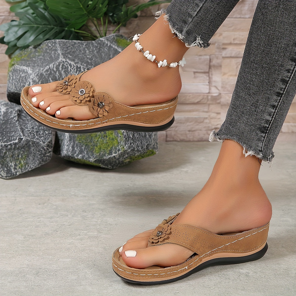 Elegant Comfort | Women's Orthopedic Slip-On Sandals with Cushioned Insole | Stylish Support for All-Day Wear