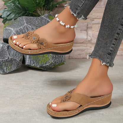 Elegant Comfort | Women's Orthopedic Slip-On Sandals with Cushioned Insole | Stylish Support for All-Day Wear