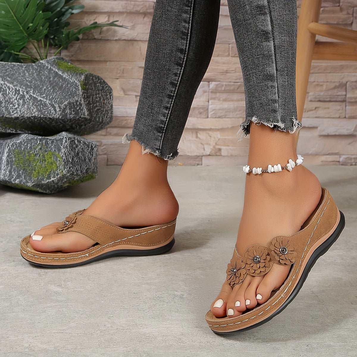 Elegant Comfort | Women's Orthopedic Slip-On Sandals with Cushioned Insole | Stylish Support for All-Day Wear