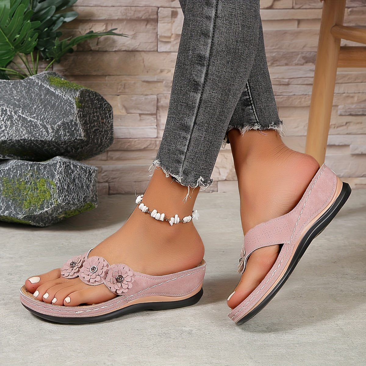 Elegant Comfort | Women's Orthopedic Slip-On Sandals with Cushioned Insole | Stylish Support for All-Day Wear