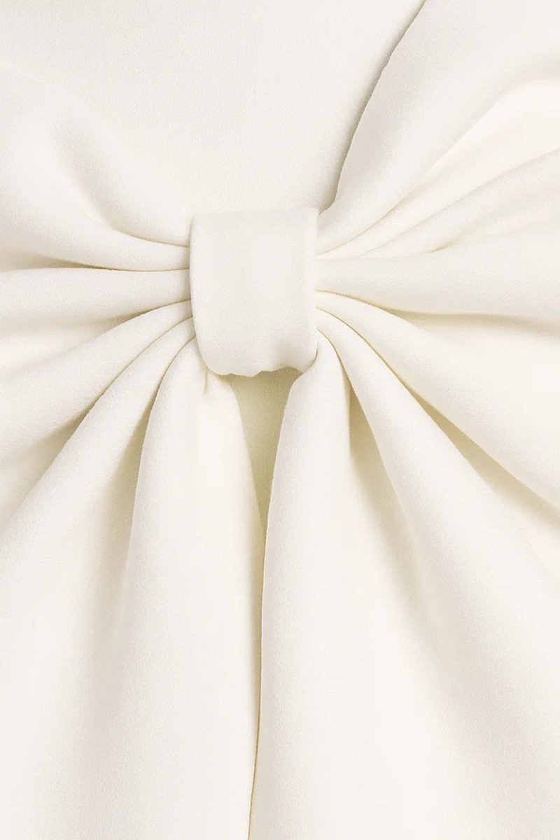 Elegant Flared Mini Dress | Women's Cocktail Dress with Statement Bow Back for Chic Summer Events