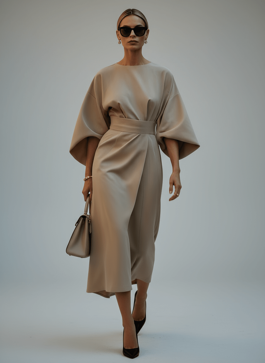 Elegant Maxi Dresses for Women with Wide Sleeves | Flowy Design for Effortless Sophistication
