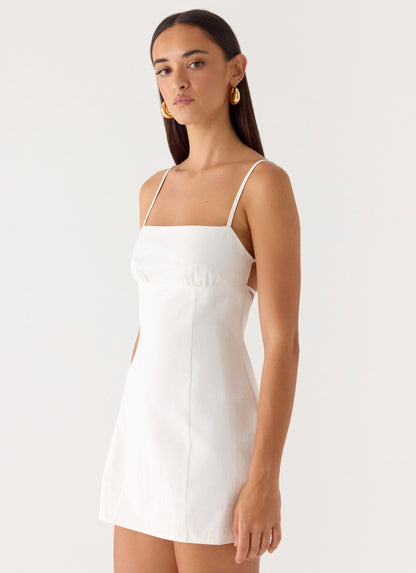 Elegant Mini Dress | Adjustable Straps & Bust Gathering for Effortless Style