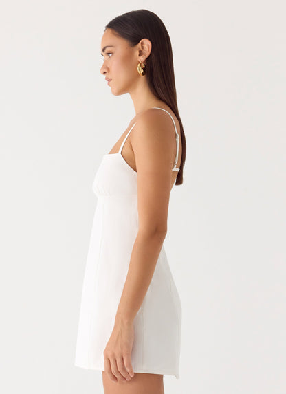 Elegant Mini Dress | Adjustable Straps & Bust Gathering for Effortless Style