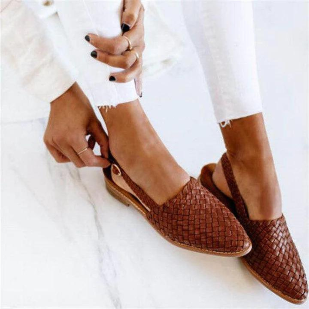 Elegant Woven Vegan Leather Ballet Flats with All-Day Comfort | Versatile Womens Flats for Effortless Style