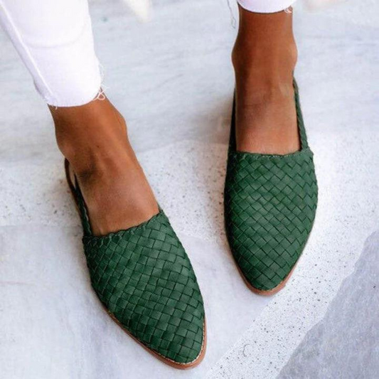 Elegant Woven Vegan Leather Ballet Flats with All-Day Comfort | Versatile Womens Flats for Effortless Style