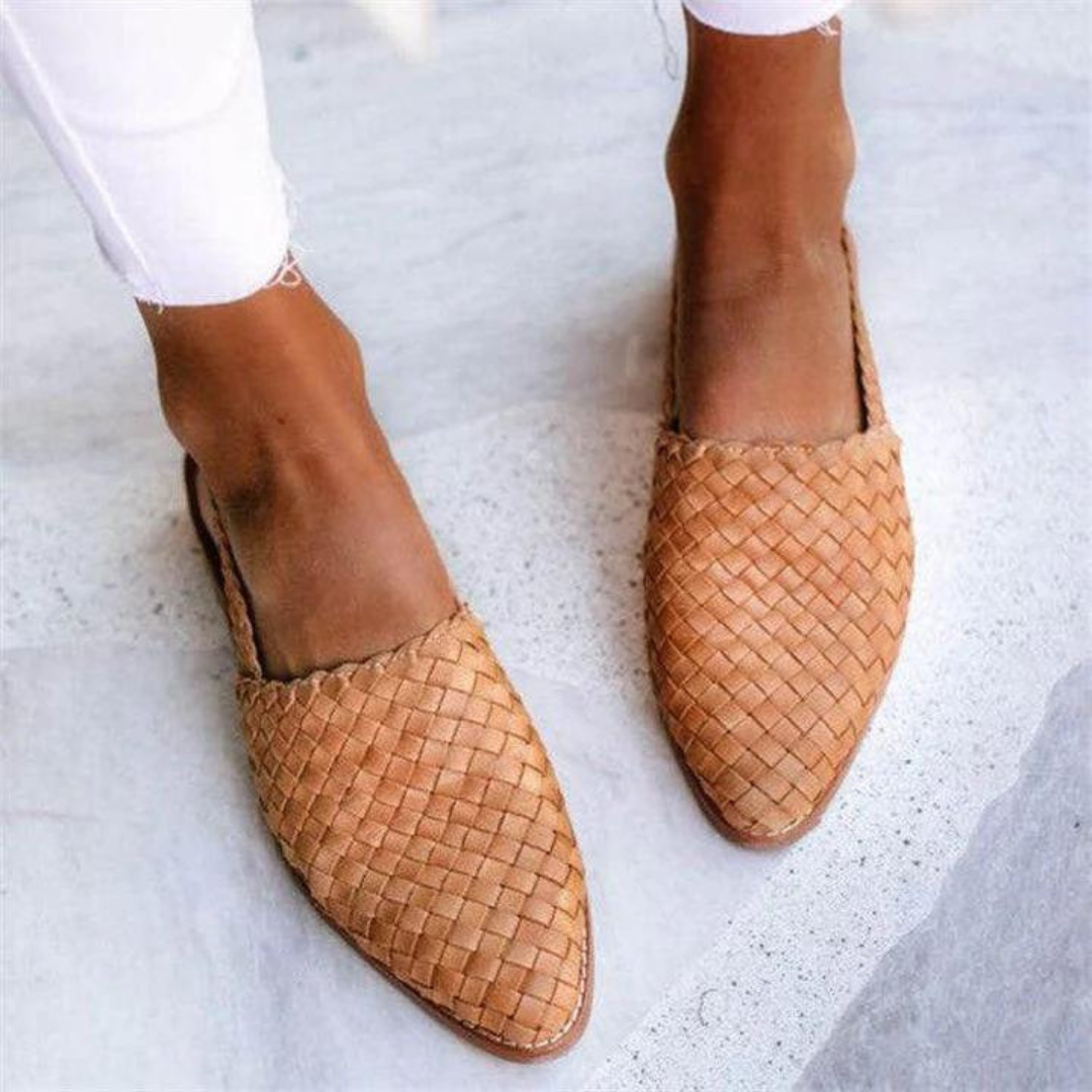 Elegant Woven Vegan Leather Ballet Flats with All-Day Comfort | Versatile Womens Flats for Effortless Style