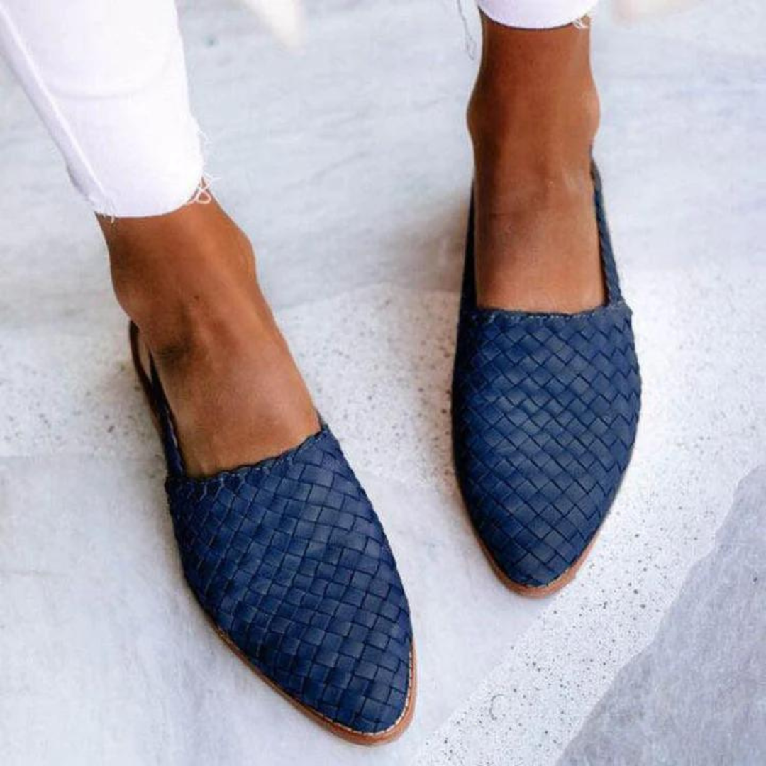 Elegant Woven Vegan Leather Ballet Flats with All-Day Comfort | Versatile Womens Flats for Effortless Style