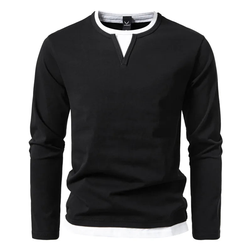 Essential Collection | Mens Long Sleeve T Shirts in Breathable Cotton | Modern Fit for Everyday Comfort