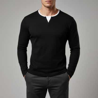 Essential Collection | Mens Long Sleeve T Shirts in Breathable Cotton | Modern Fit for Everyday Comfort
