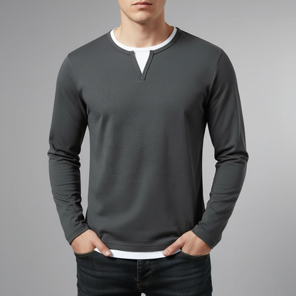Essential Collection | Mens Long Sleeve T Shirts in Breathable Cotton | Modern Fit for Everyday Comfort