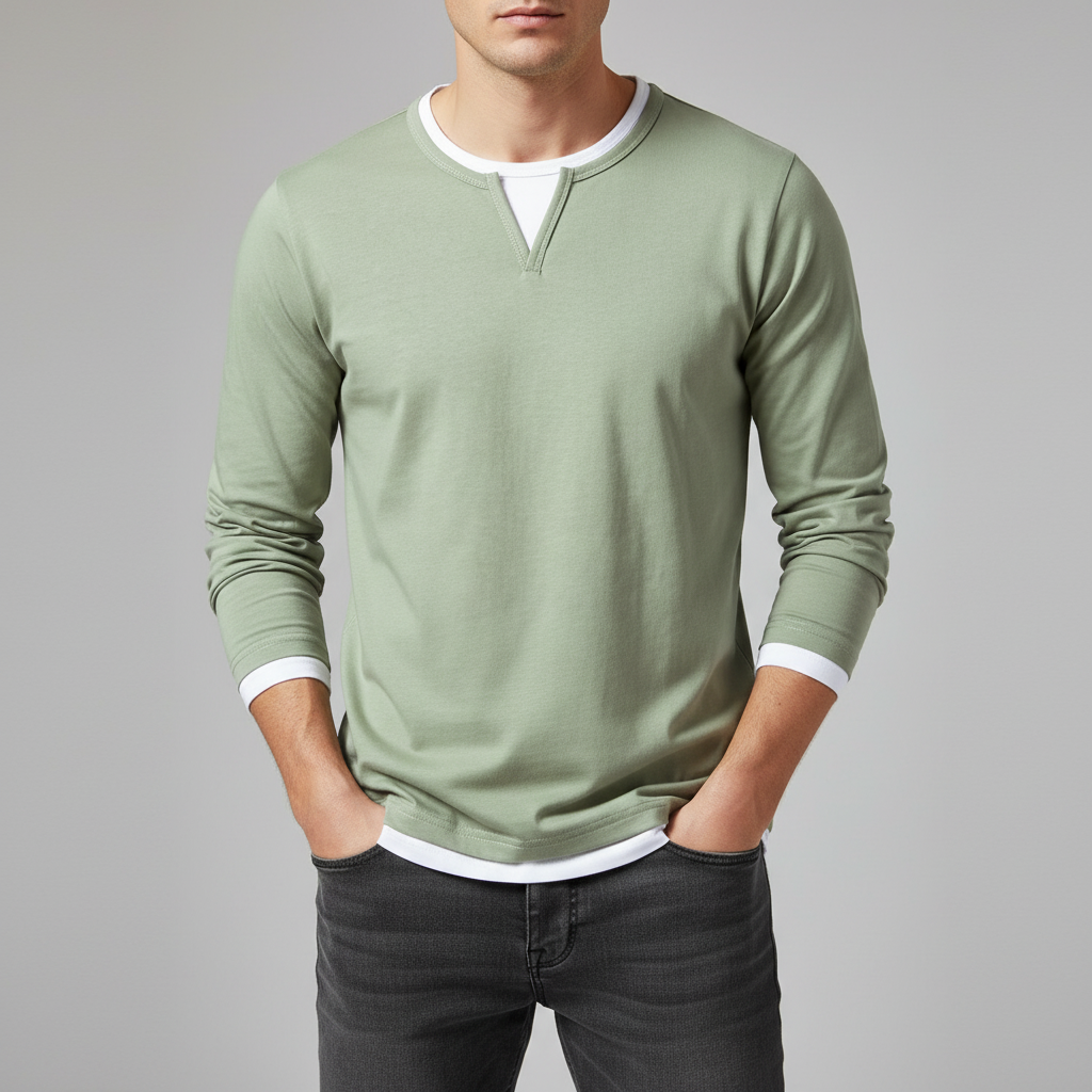 Essential Collection | Mens Long Sleeve T Shirts in Breathable Cotton | Modern Fit for Everyday Comfort