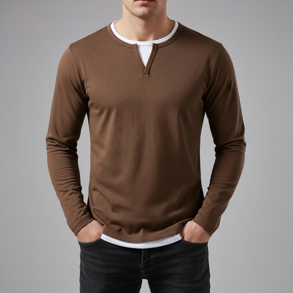 Essential Collection | Mens Long Sleeve T Shirts in Breathable Cotton | Modern Fit for Everyday Comfort