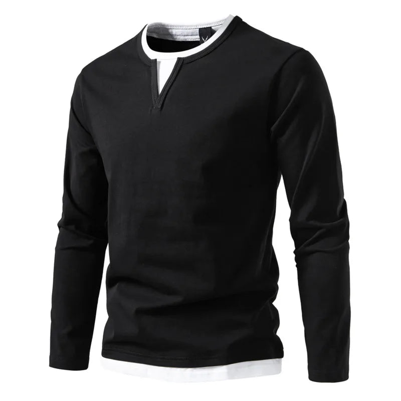 Essential Collection | Mens Long Sleeve T Shirts in Breathable Cotton | Modern Fit for Everyday Comfort