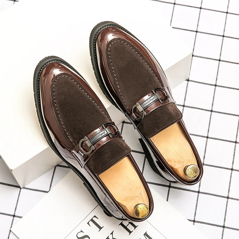 Ethan | Men's Black Loafers with Metal Accent Detail | Polished Comfort for Everyday Wear