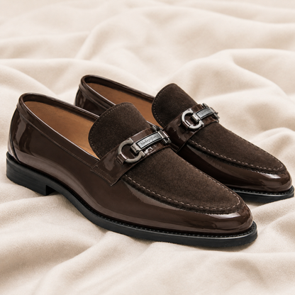 Ethan | Men's Black Loafers with Metal Accent Detail | Polished Comfort for Everyday Wear