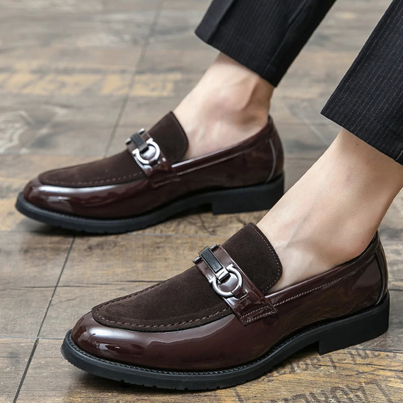 Ethan | Men's Black Loafers with Metal Accent Detail | Polished Comfort for Everyday Wear